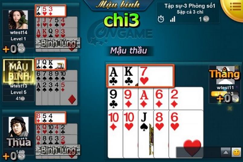 Những trường hợp thắng đặc biệt trong game bài Mậu Binh
